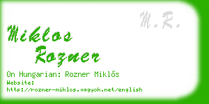 miklos rozner business card